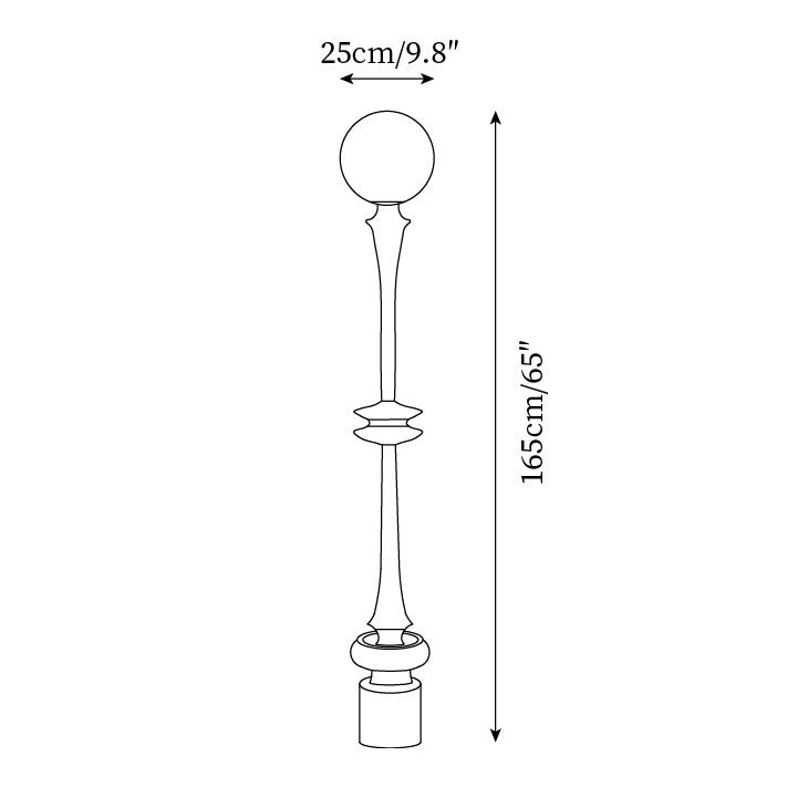 Melrose Black Glass Floor Lamp — product view 5