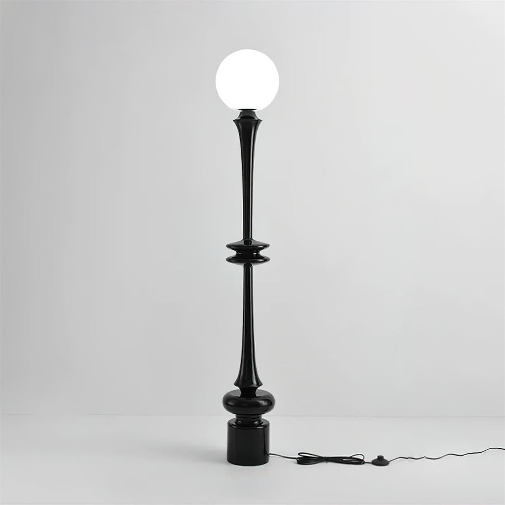 Melrose Black Glass Floor Lamp — product view 6