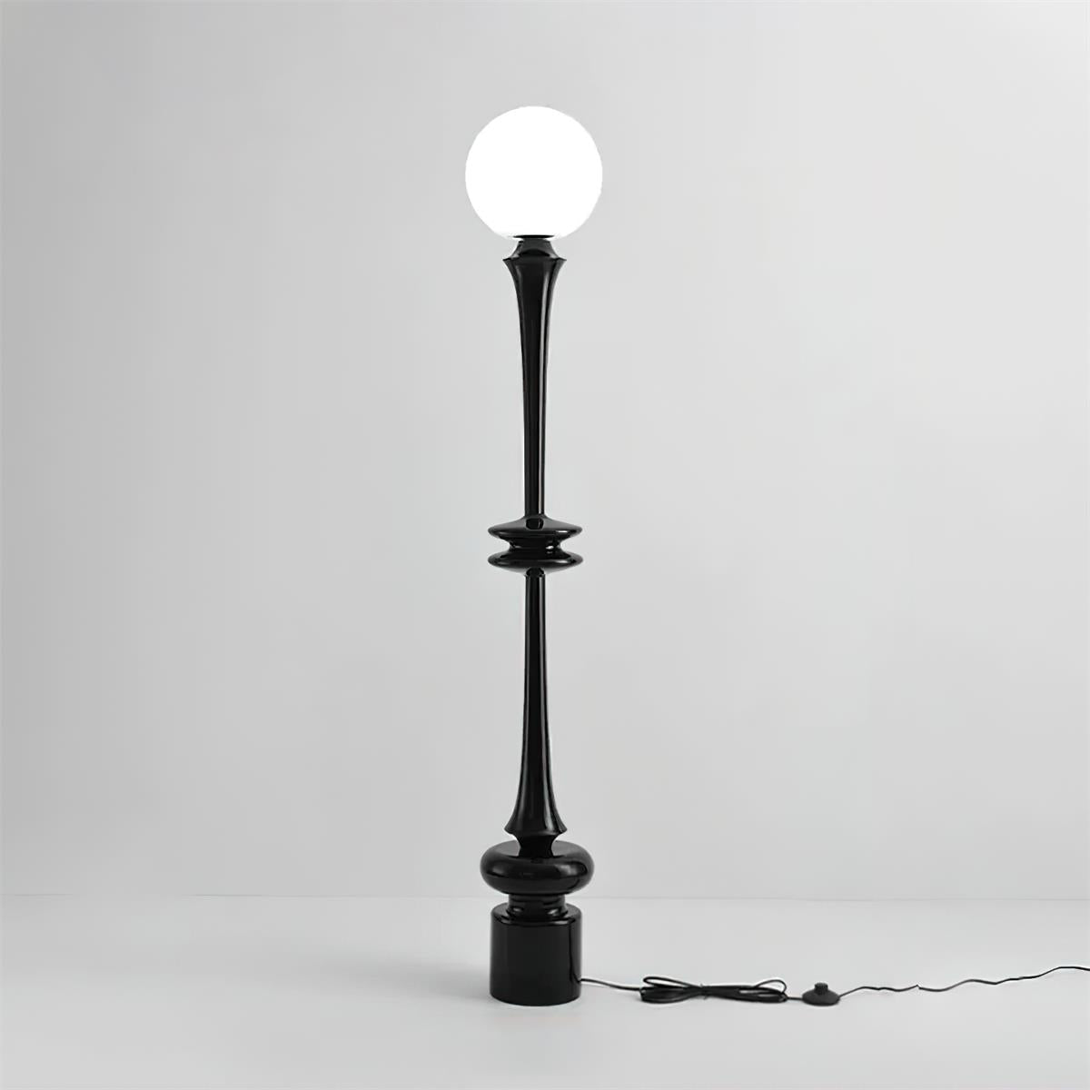 Melrose Black Glass Floor Lamp — product view 6