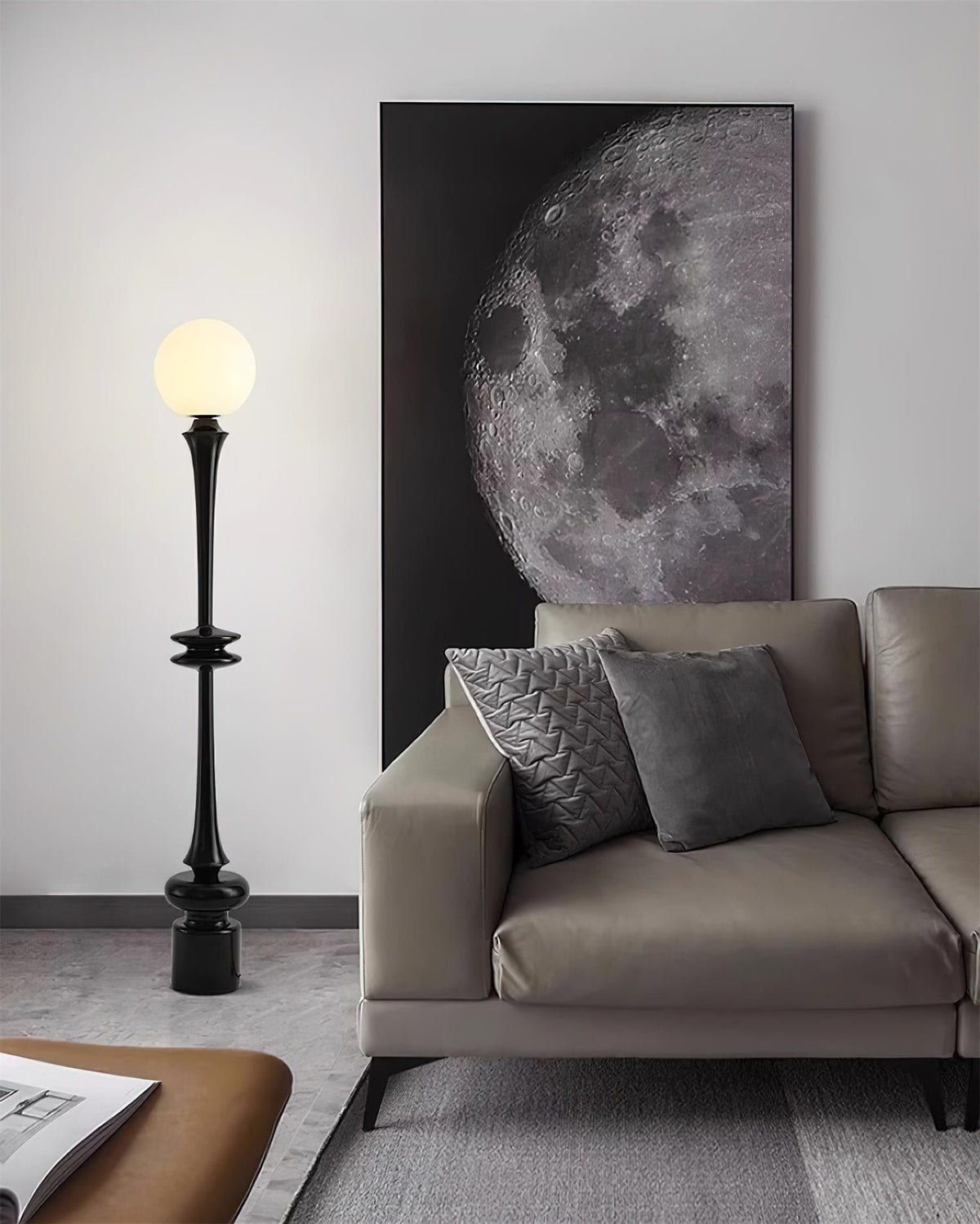 Melrose Black Glass Floor Lamp — product view 7