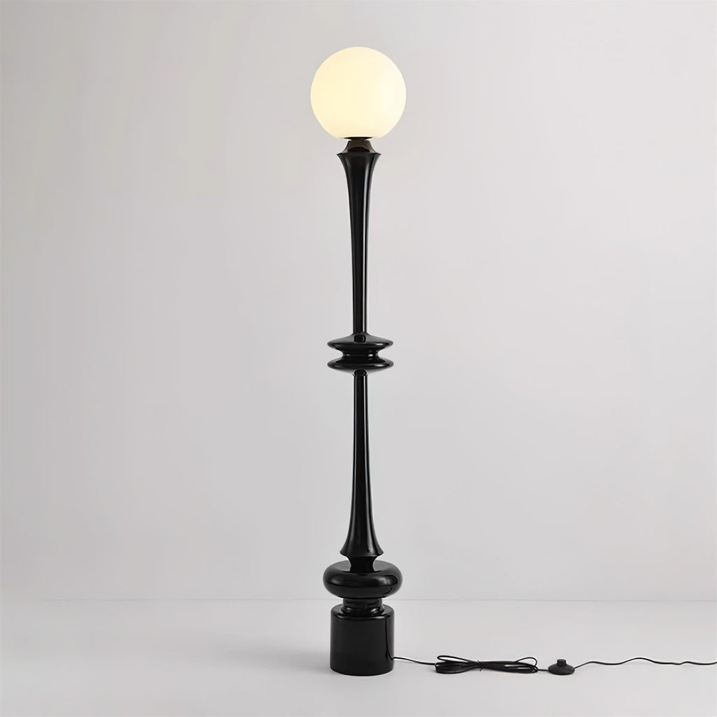 Melrose Black Glass Floor Lamp — product view 9