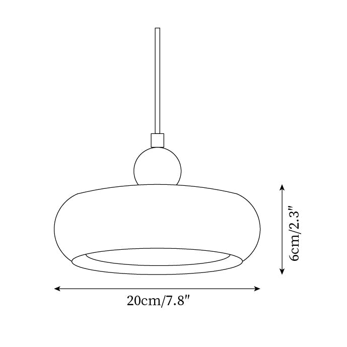 Rotan Glass Pendant Lamp — product view 5