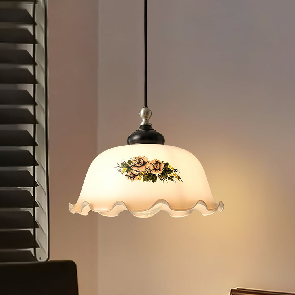 Nonna Floral Glass Pendant Lamp — product view 13