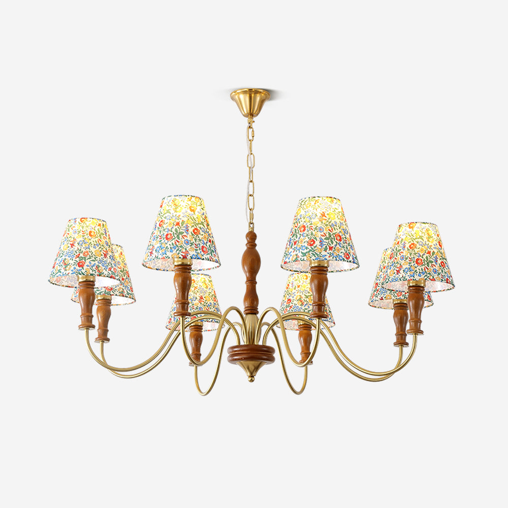 Alyssa Flower Fabric Chandelier — product view 1