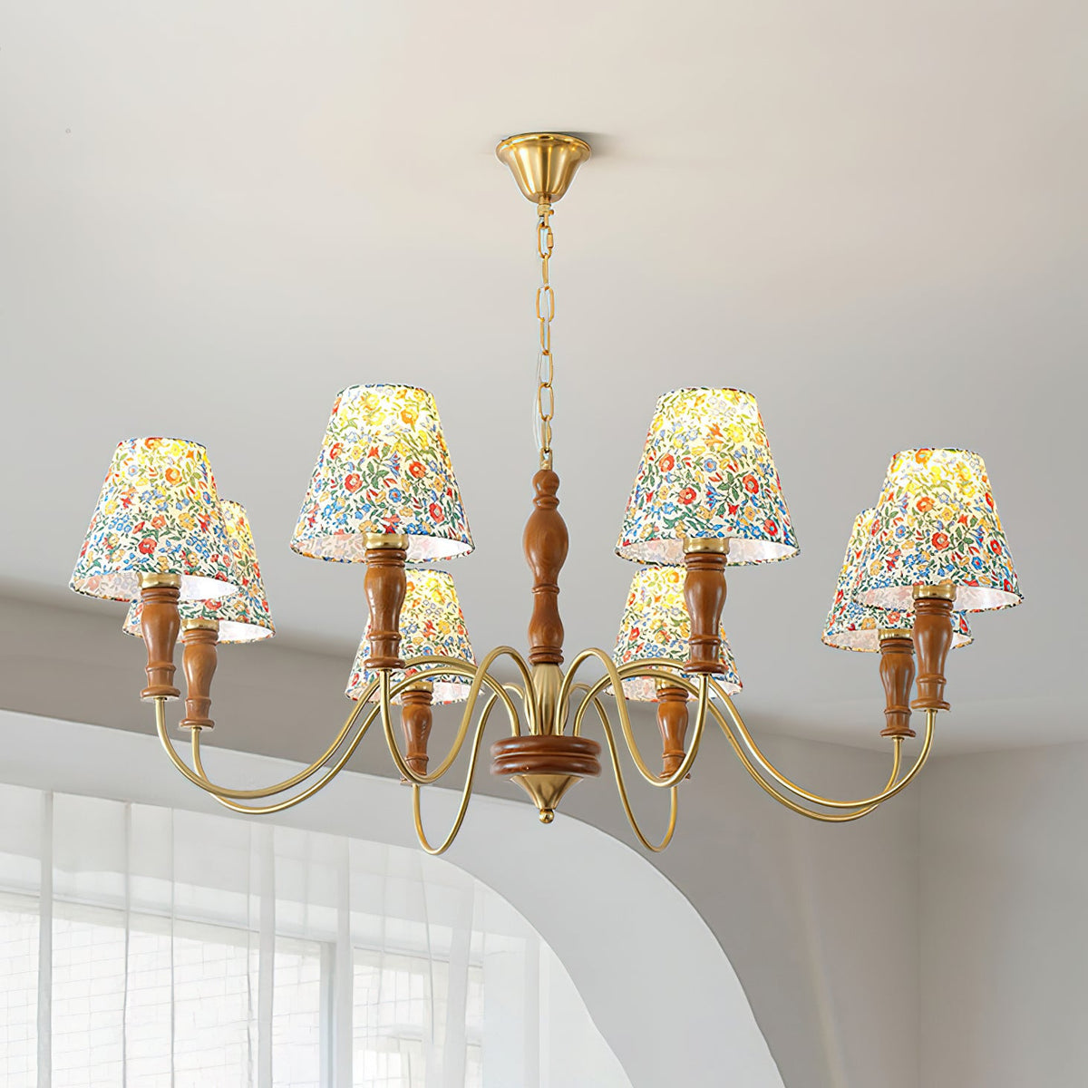 Alyssa Flower Fabric Chandelier — product view 2