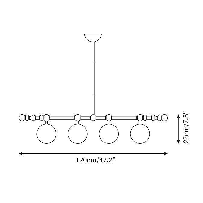 Hayes Glass Chandelier — product view 5