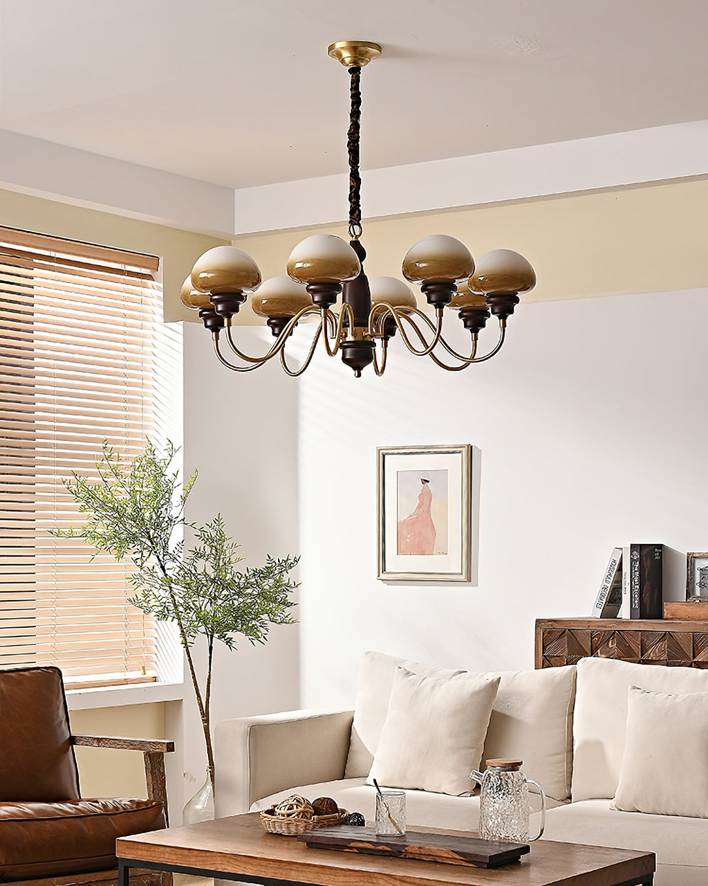 Nonna Mushroom Glass Chandelier — product view 10