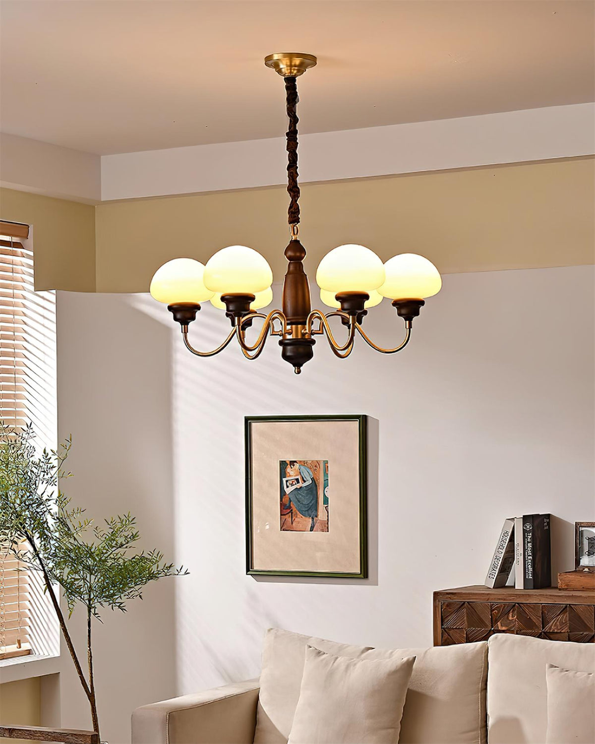 Nonna Mushroom Glass Chandelier — product view 14
