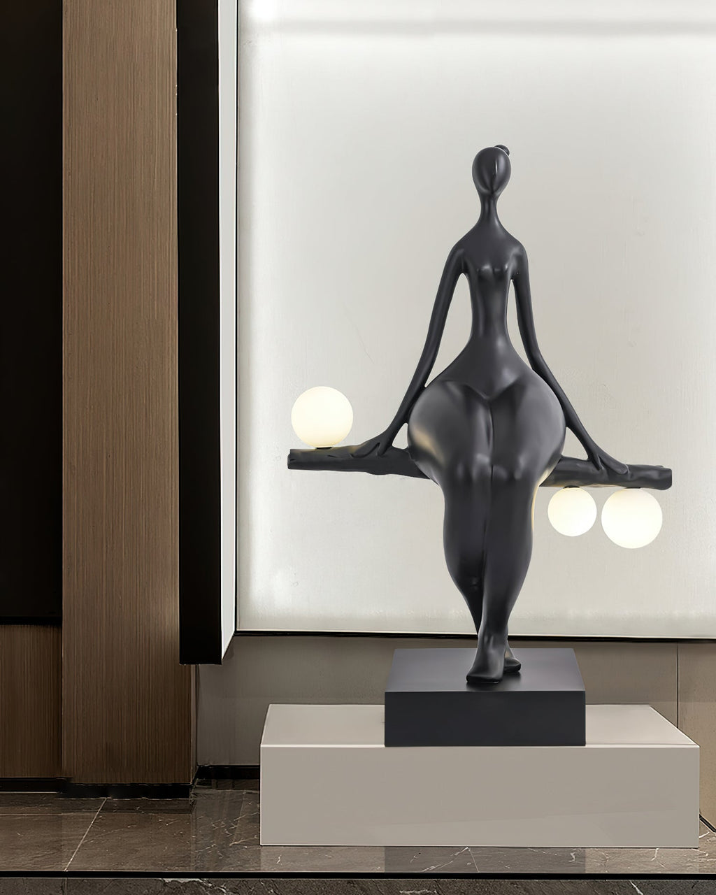 Tennie Sculpture Glass Floor Lamp — product view 4