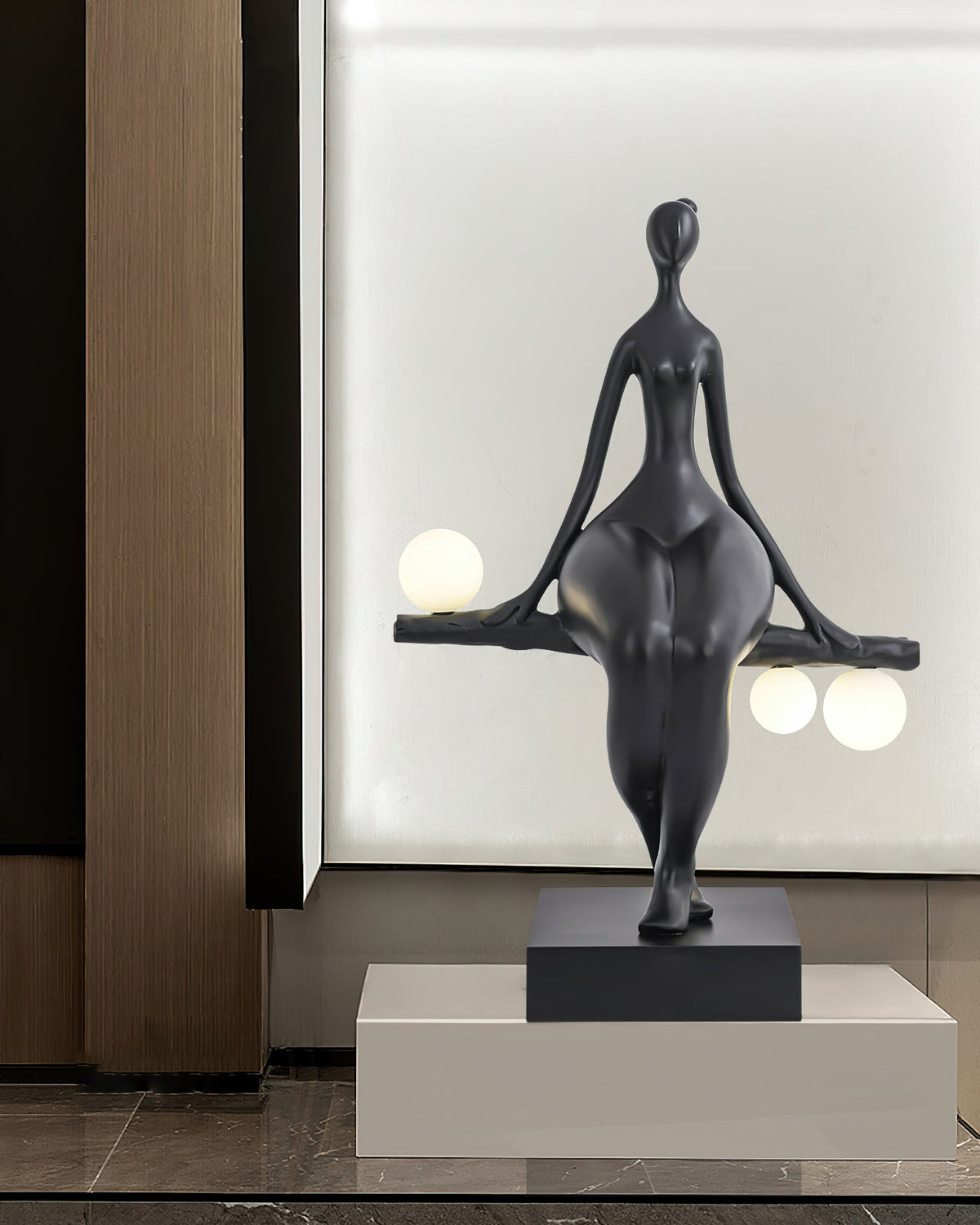 Tennie Sculpture Glass Floor Lamp — product view 4