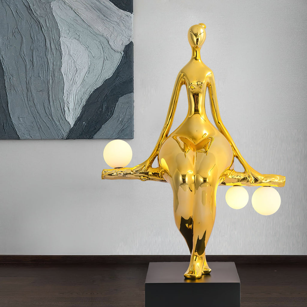 Tennie Sculpture Glass Floor Lamp — product view 6