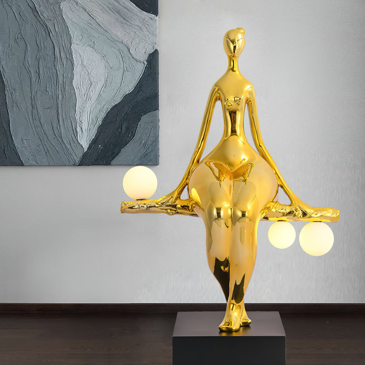 Tennie Sculpture Glass Floor Lamp — product view 6