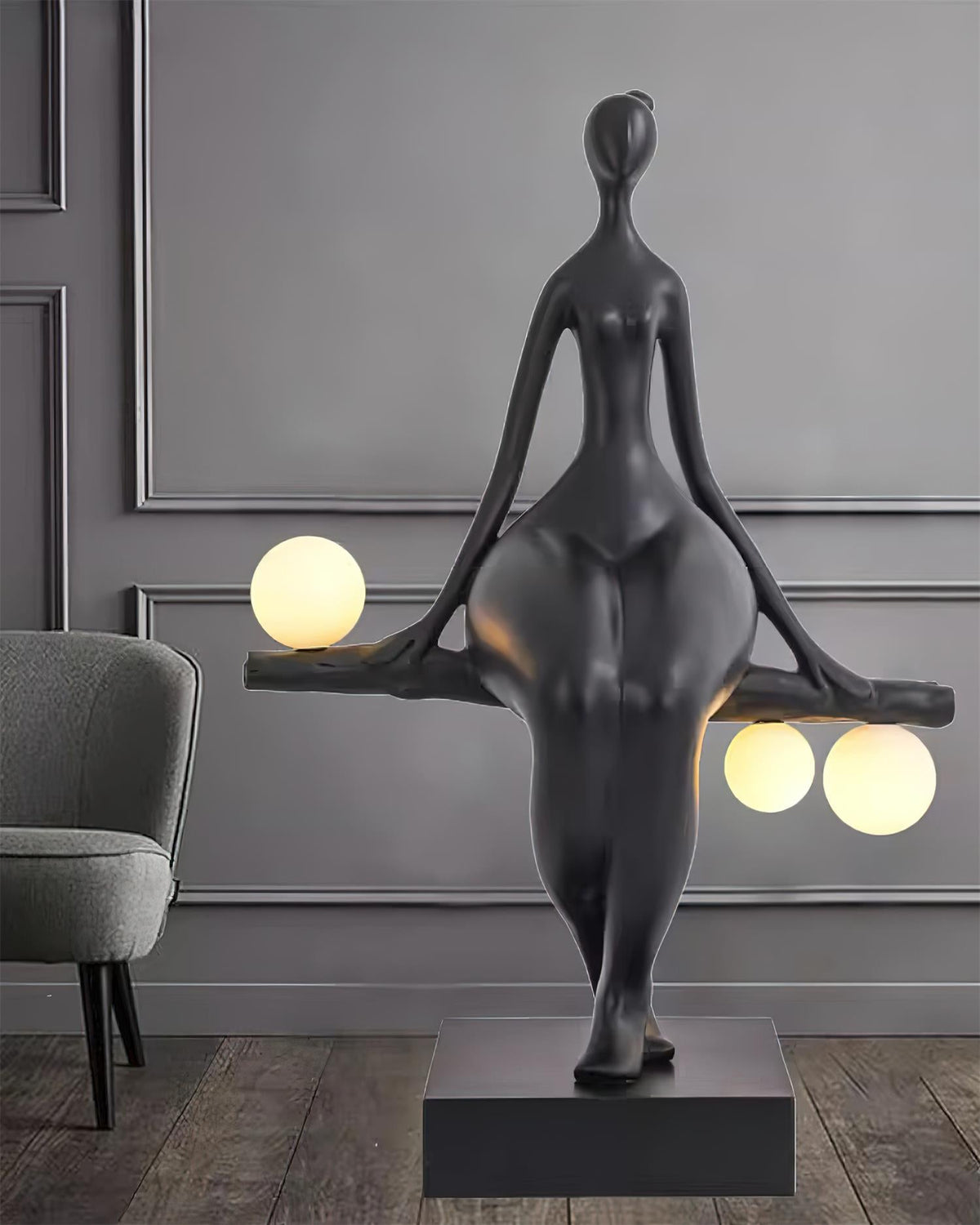 Tennie Sculpture Glass Floor Lamp — product view 11