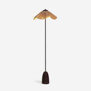 Walnut Color & Natural Raffia