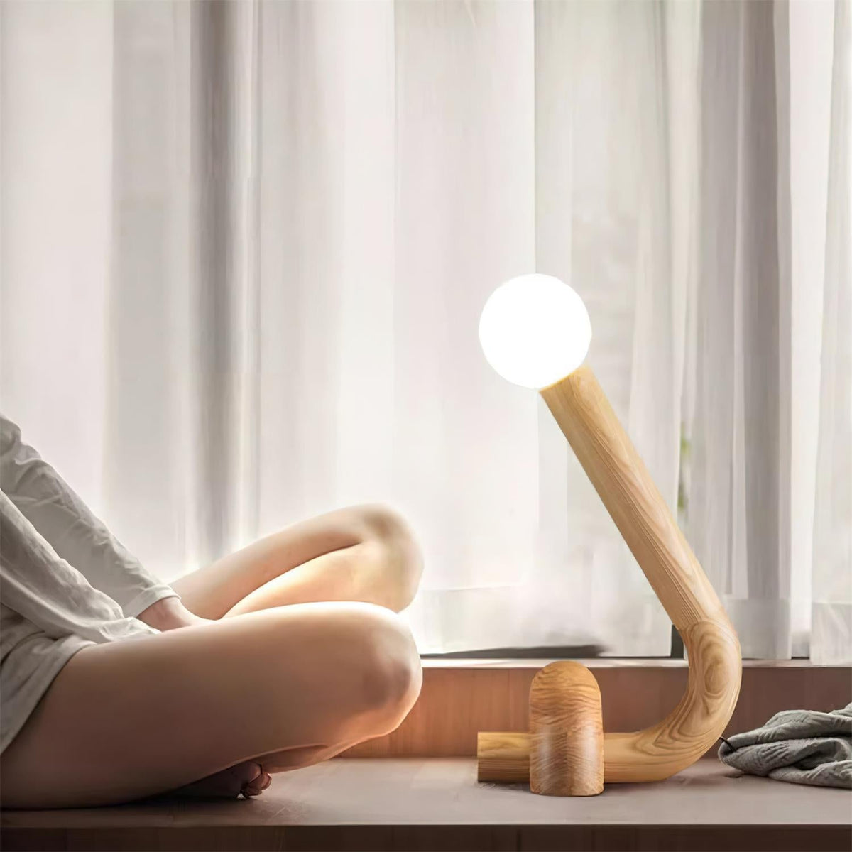 Corolle Wood Table Lamp — product view 2