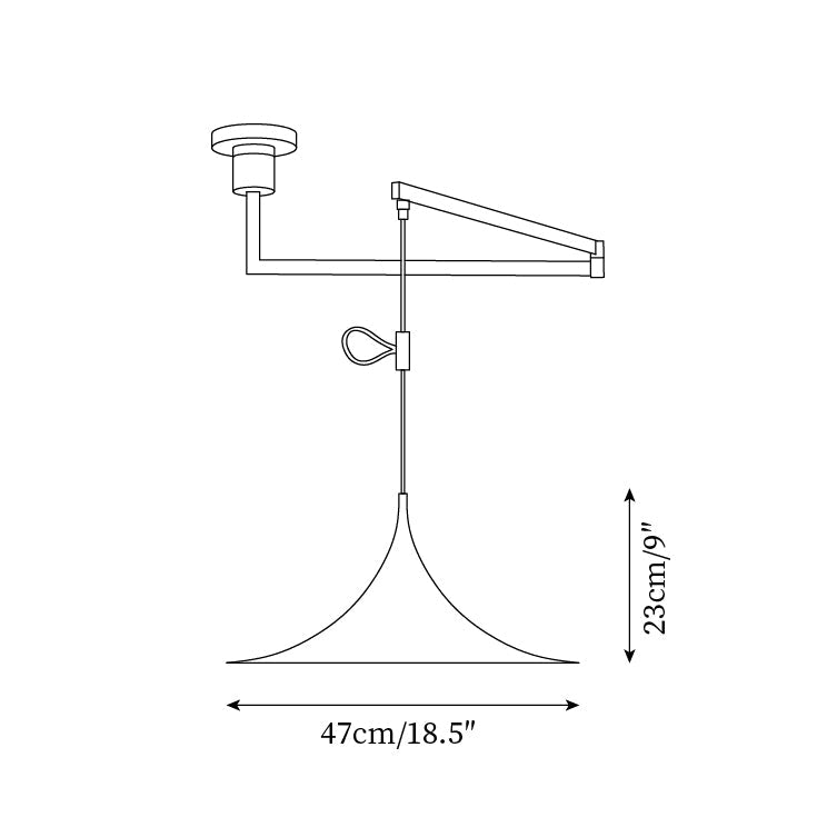 Trumpet Swing Arm Pendant Light — product view 5