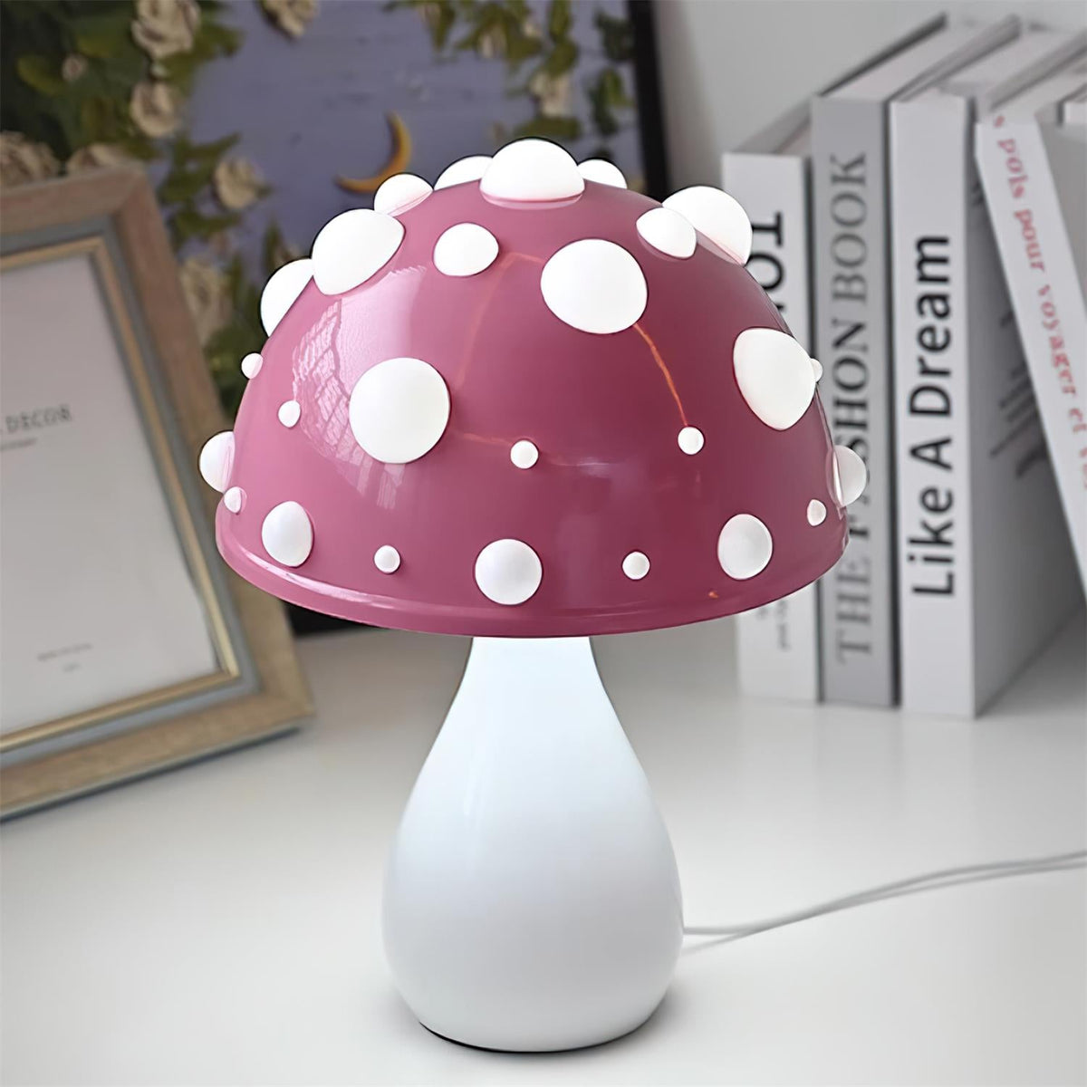 Poisonous Mushrooms Metal Table Lamp — product view 3