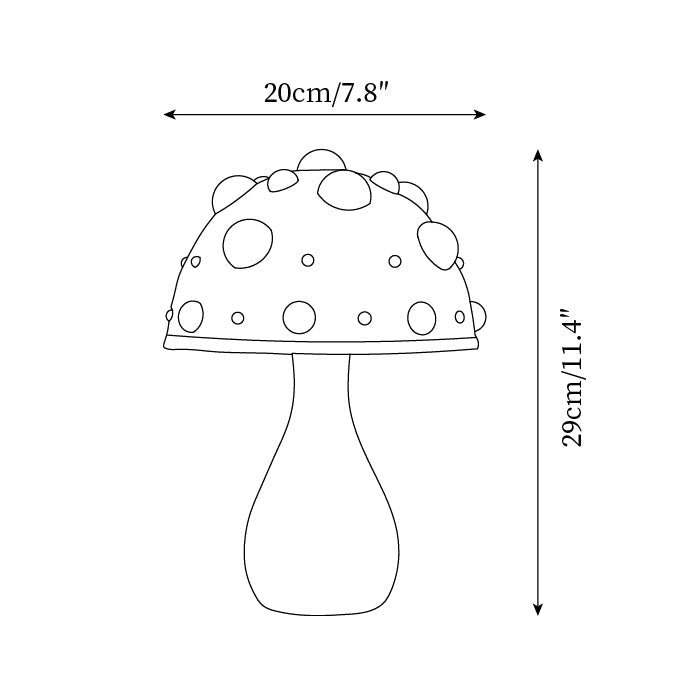 Poisonous Mushrooms Metal Table Lamp — product view 5