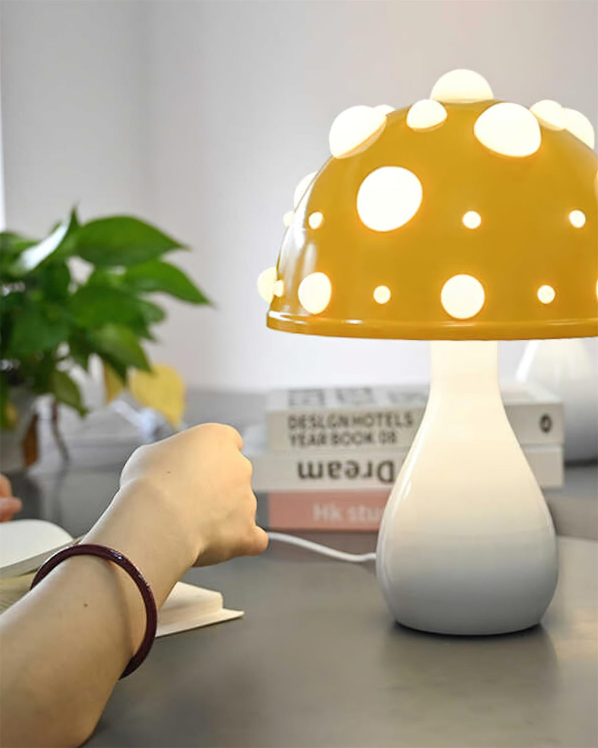 Poisonous Mushrooms Metal Table Lamp — product view 7