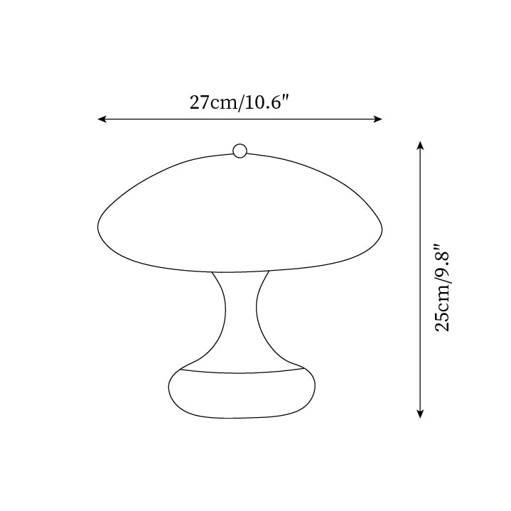 Thella Mushroom Glass Table Lamp — product view 5