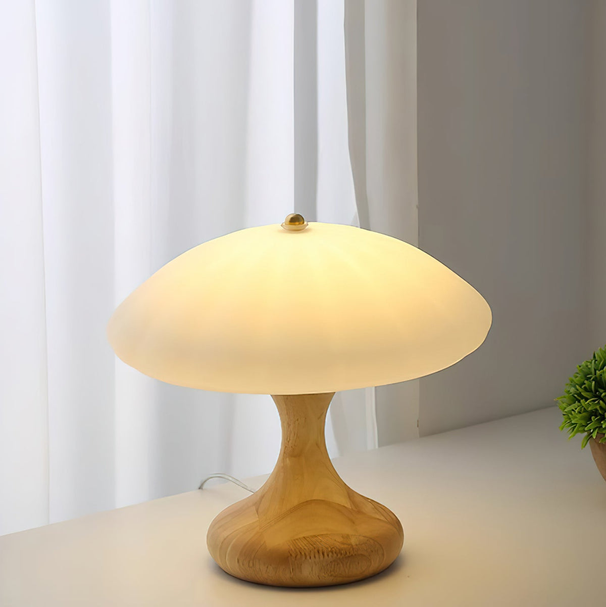 Thella Mushroom Glass Table Lamp — product view 8