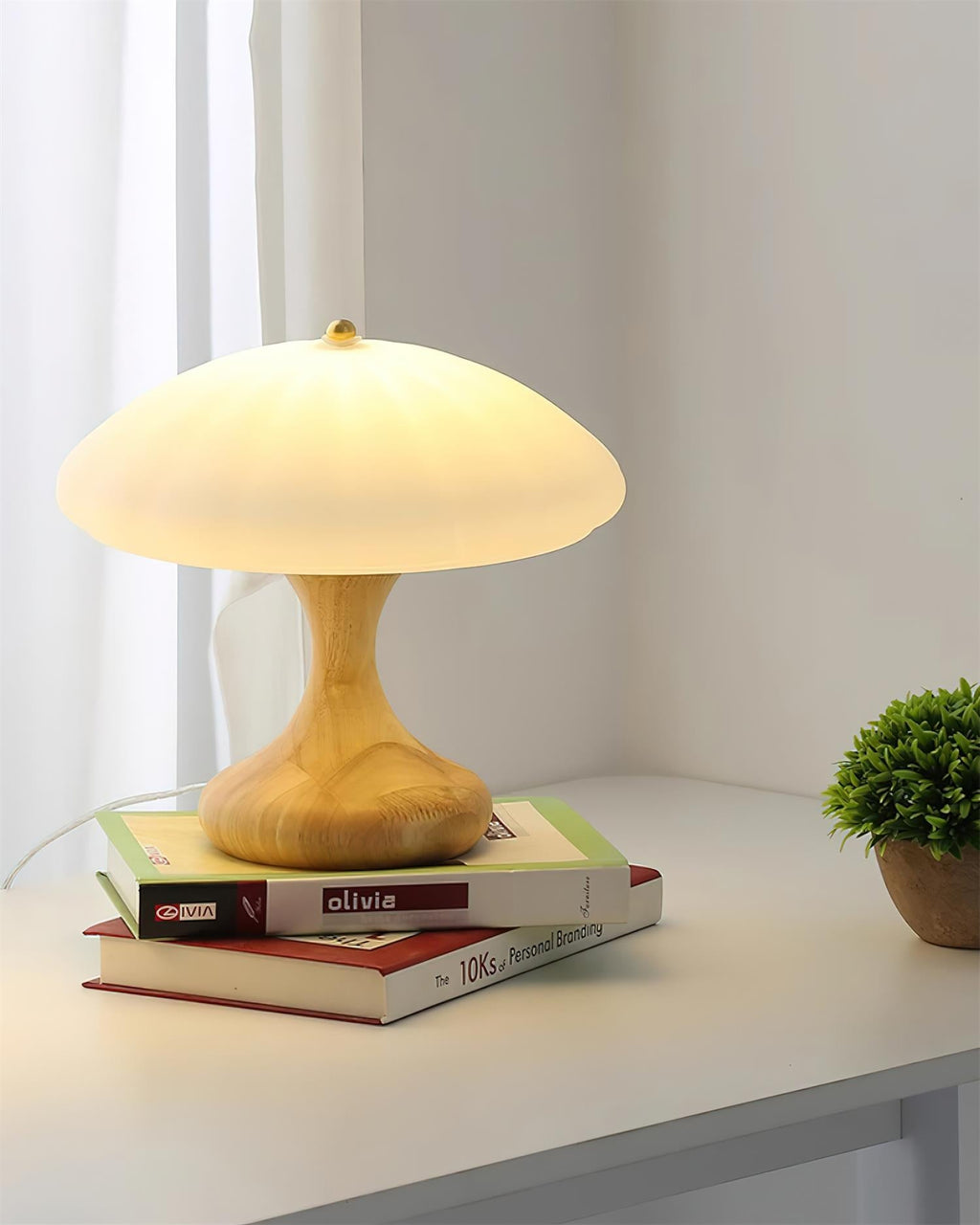 Thella Mushroom Glass Table Lamp — product view 11