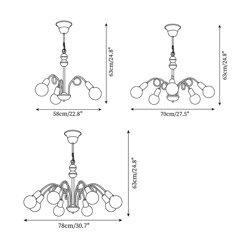Luminosa Metal Chandelier — product view 5