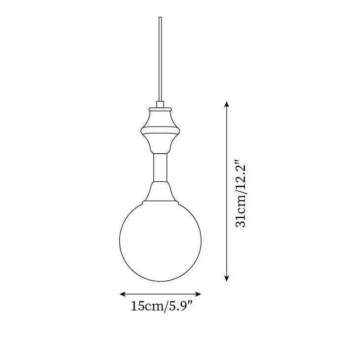 Tende Glass Pendant Lamp — product view 5