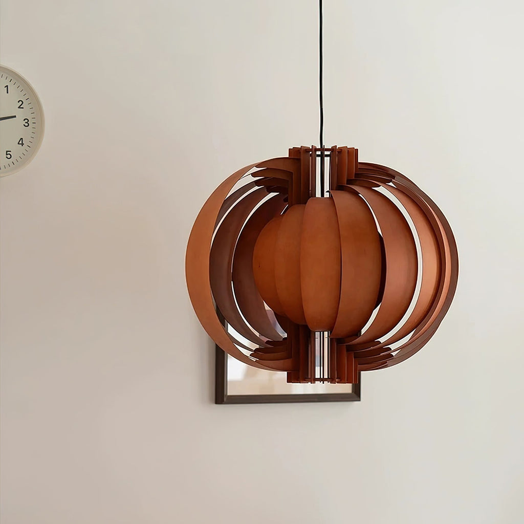 Wooden Lantern Wood Pendant Lamp — product view 2