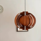 Wooden Lantern Wood Pendant Lamp — product view 2