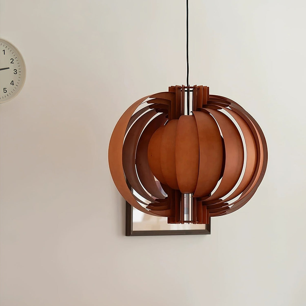 Wooden Lantern Wood Pendant Lamp — product view 2