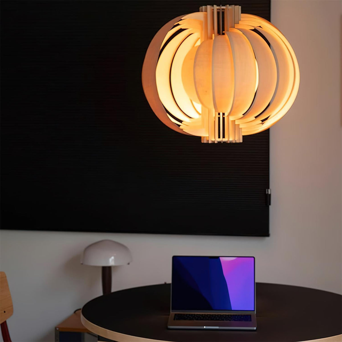 Wooden Lantern Wood Pendant Lamp — product view 11