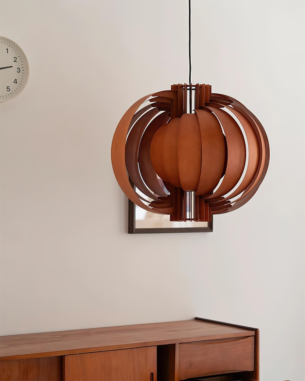 Wooden Lantern Wood Pendant Lamp — product view 12