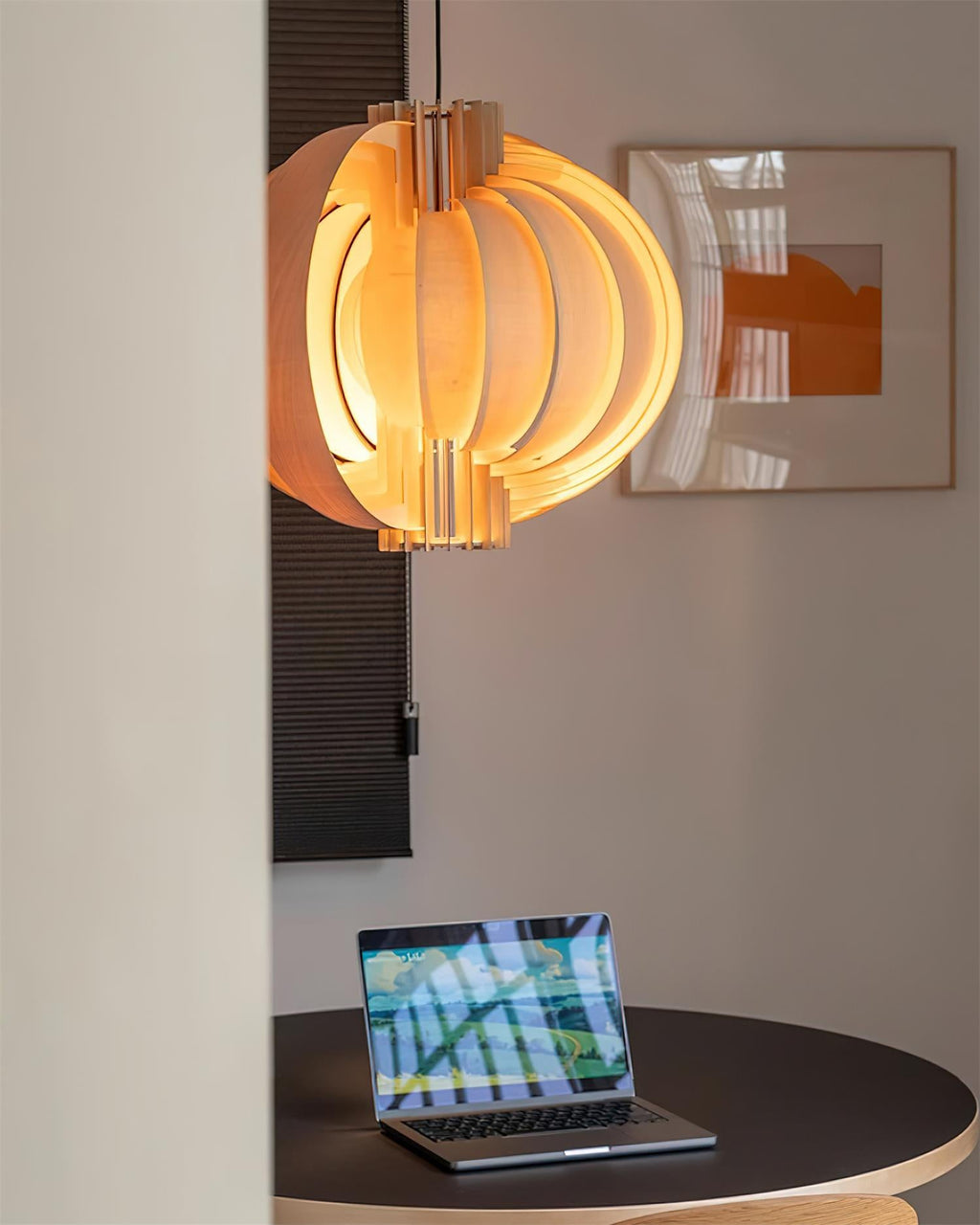 Wooden Lantern Wood Pendant Lamp — product view 14