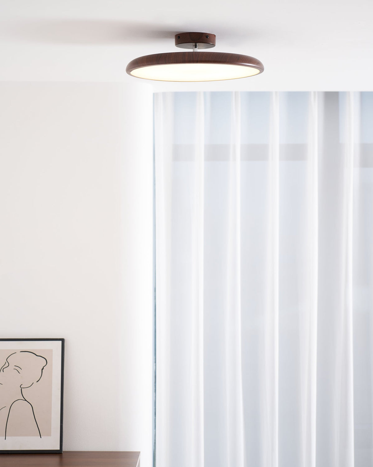 Ellos Wood-Look LED Ceiling Light — product view 6