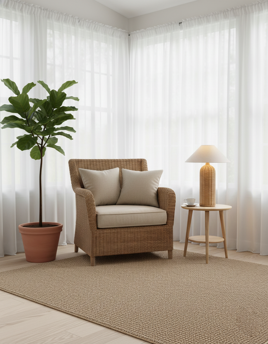 Braxton Rattan Table Lamp — product view 9