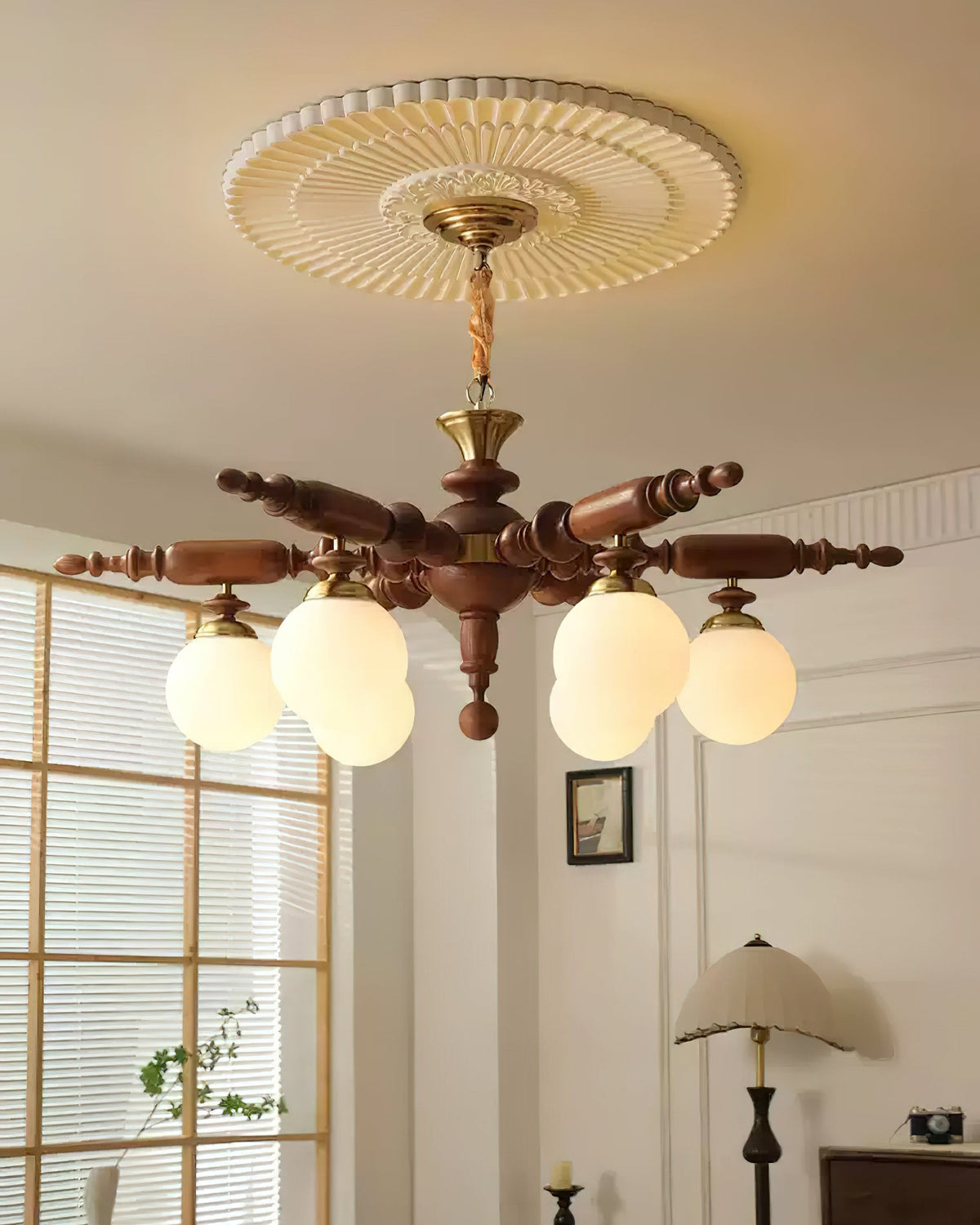 Vintage Olina Glass Chandelier — product view 4