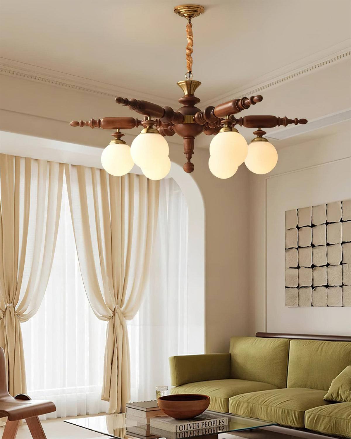 Vintage Olina Glass Chandelier — product view 5