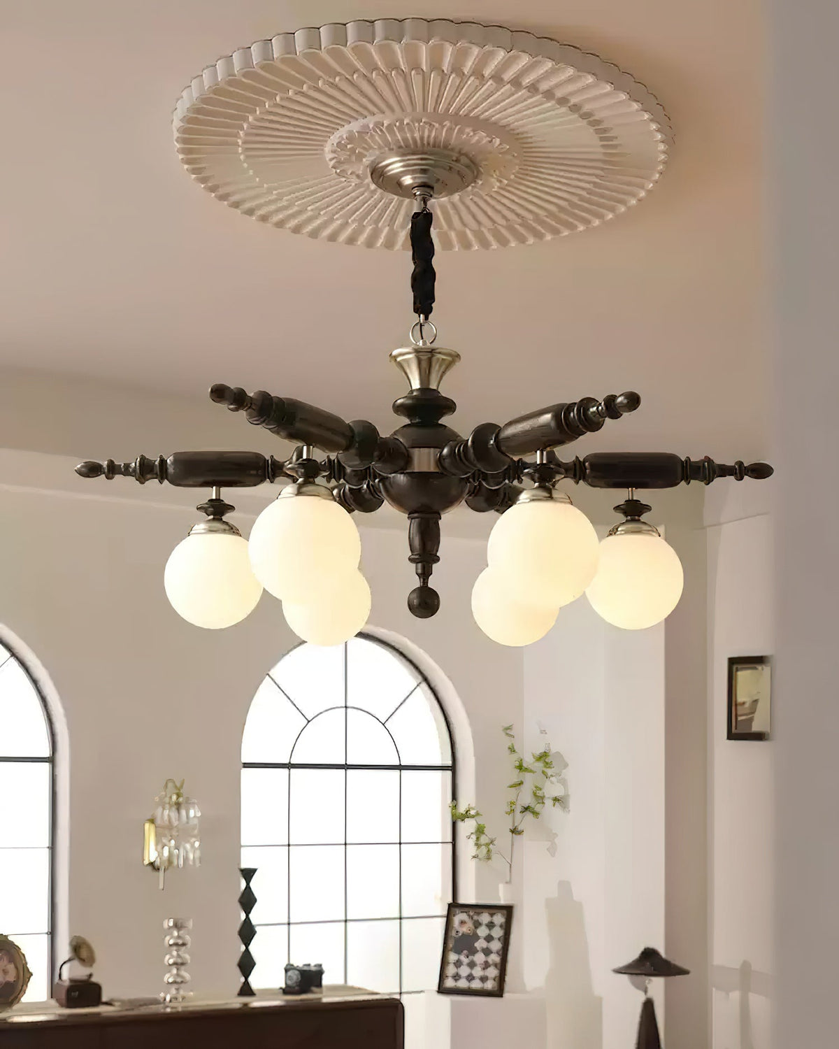 Vintage Olina Glass Chandelier — product view 6