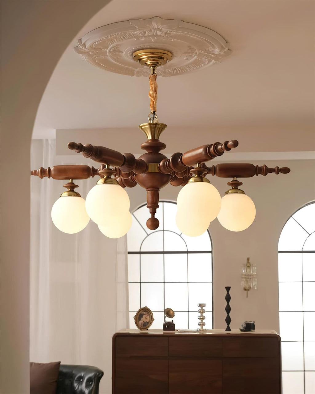 Vintage Olina Glass Chandelier — product view 7