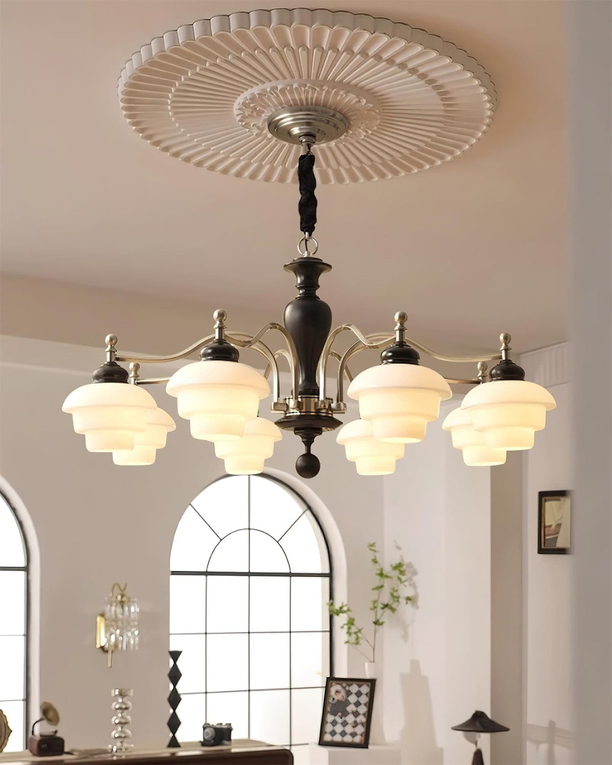 Minka Lavery Glass Chandelier — product view 9