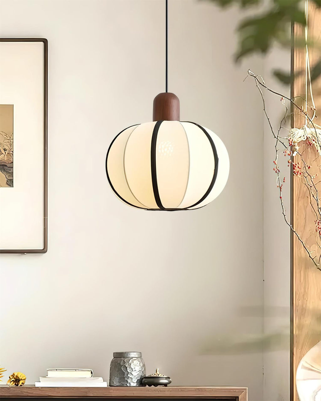 Mosh Globe Wood Pendant Lamp — product view 6