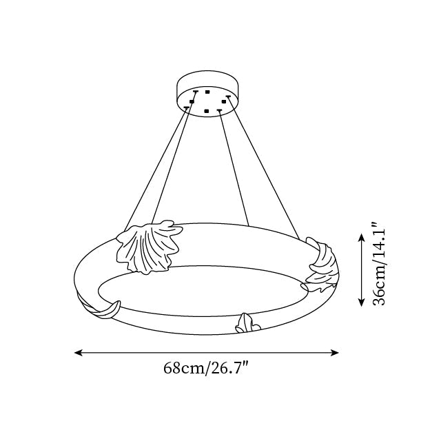 Marika Plaster Metal Chandelier — product view 5