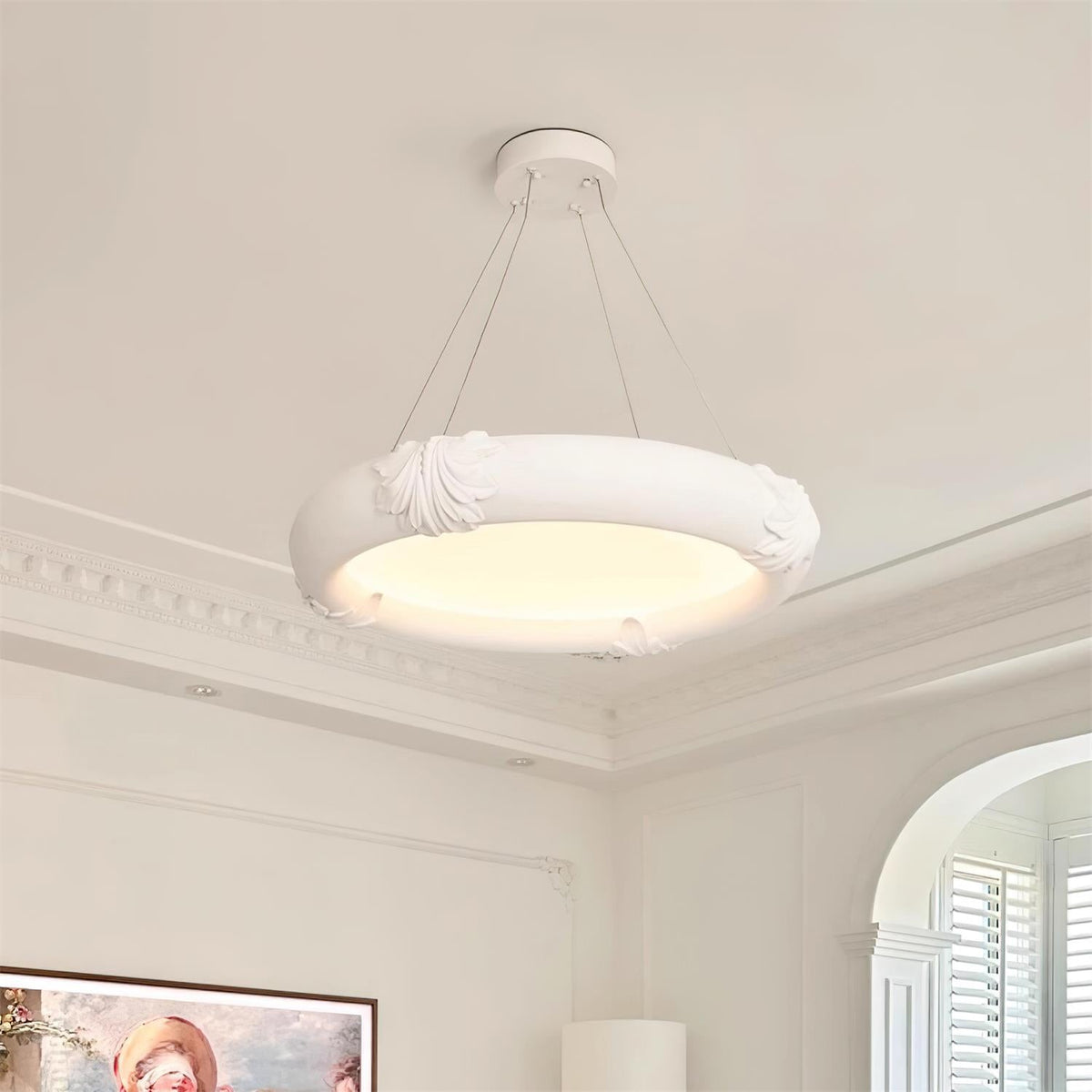 Marika Plaster Metal Chandelier — product view 6