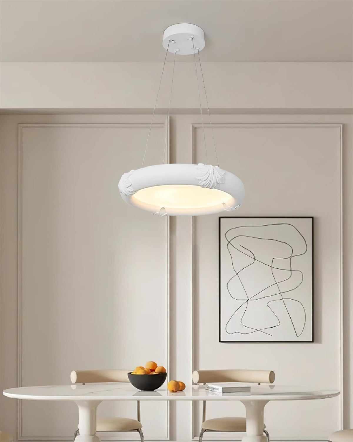 Marika Plaster Metal Chandelier — product view 7