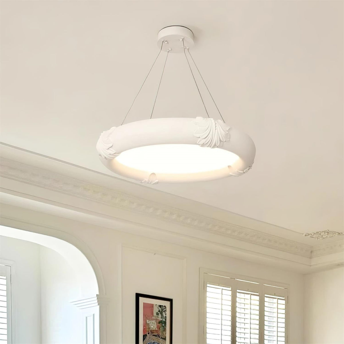 Marika Plaster Metal Chandelier — product view 8