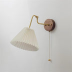 Aine Pleated Wood Wall Lamp — product view 2
