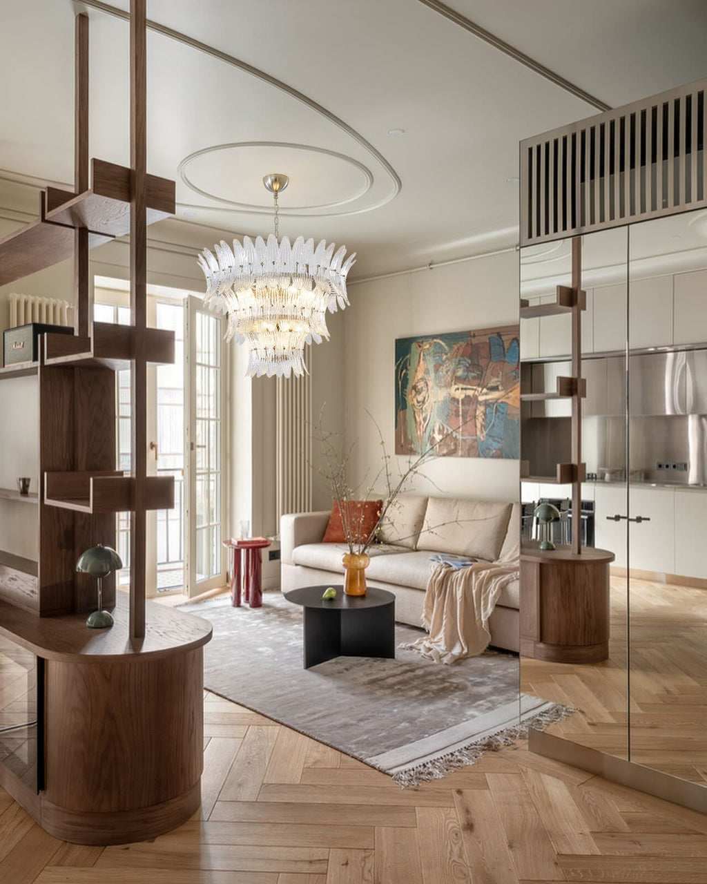 Palmette Glass Chandelier — product view 5