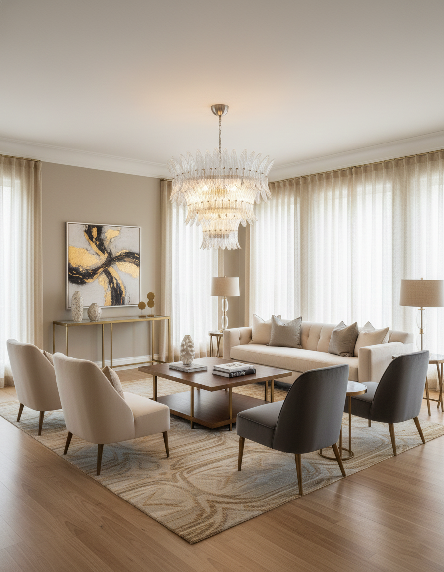 Palmette Glass Chandelier — product view 7