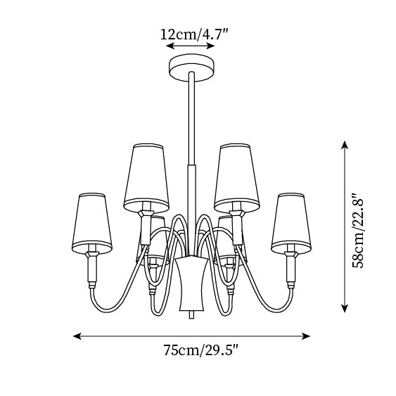 Gianna Classic Wood Chandelier — product view 6